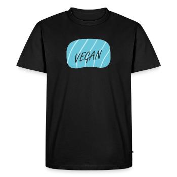 Bien-être animal végétalien - T-shirt Premium bio Homme - noir - Devant - Nico (187cm)
