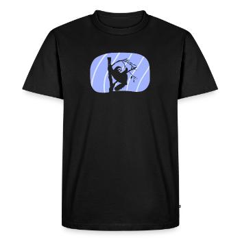 Sloth Chill Fatigue - Men's Premium Organic T-Shirt - black - Front - Nico (187cm)