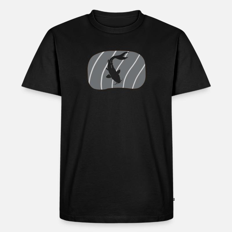 Koi Teich - Männer Premium Bio T-Shirt - Schwarz