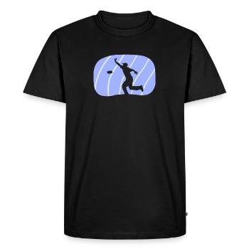 Règles du cornhole - T-shirt Premium bio Homme - noir - Devant - Nico (187cm)