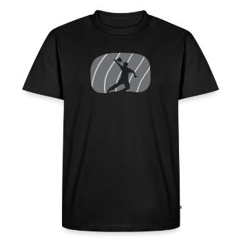 Jeu - T-shirt Premium bio Homme - noir - Devant - Nico (187cm)
