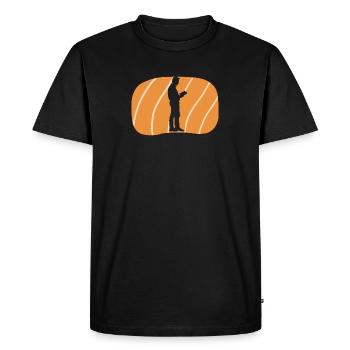 Rat de bibliothèque romain - T-shirt Premium bio Homme - noir - Devant - Nico (187cm)