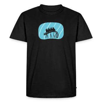 Roller coaster beer mug Rummel - Men's Premium Organic T-Shirt - black - Front - Nico (187cm)