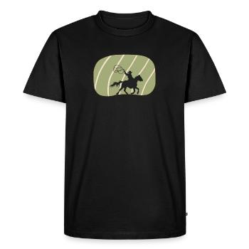 Rodéo au lasso de cow-boy - T-shirt Premium bio Homme - noir - Devant - Nico (187cm)