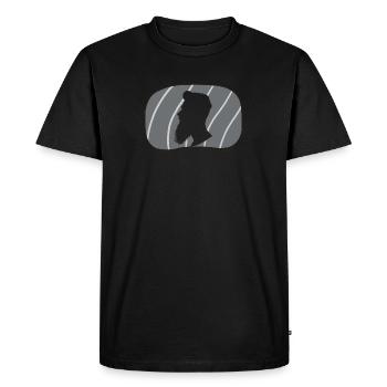 Barbe Moustache Monsieur - T-shirt Premium bio Homme - noir - Devant - Nico (187cm)