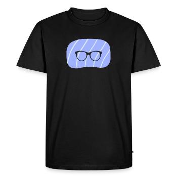 Lire la littérature d’auteur - T-shirt Premium bio Homme - noir - Devant - Nico (187cm)