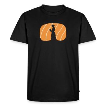 Lire le roman - T-shirt Premium bio Homme - noir - Devant - Nico (187cm)