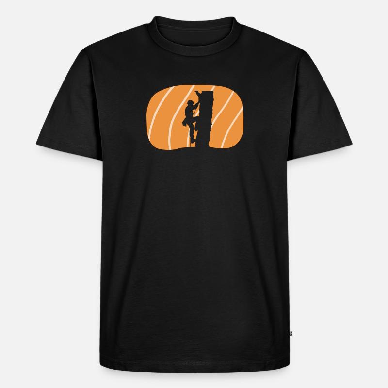 Klettern Kletterer Baumklettern - Männer Premium Bio T-Shirt - Schwarz