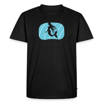 Mythical creature mermaid - Men's Premium Organic T-Shirt - black - Front - Nico (187cm)