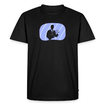 Avocat au tribunal - T-shirt Premium bio Homme - noir - Devant - Nico (187cm)