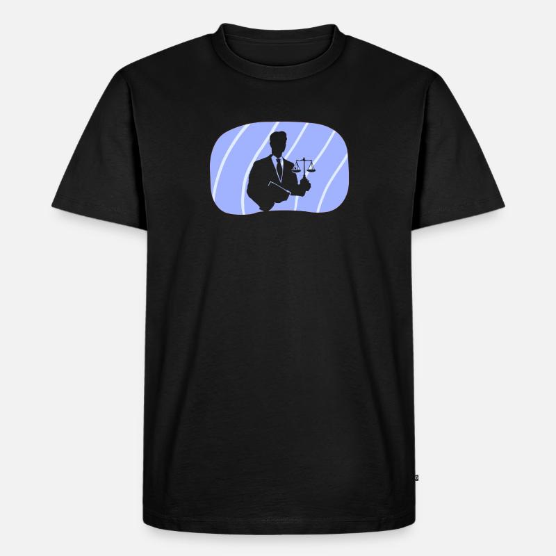 Gericht Anwalt - Männer Premium Bio T-Shirt - Schwarz
