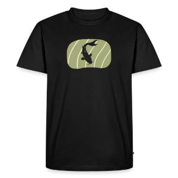 Pêche aux carpes koï au Japon - T-shirt Premium bio Homme - noir - Devant - Nico (187cm)