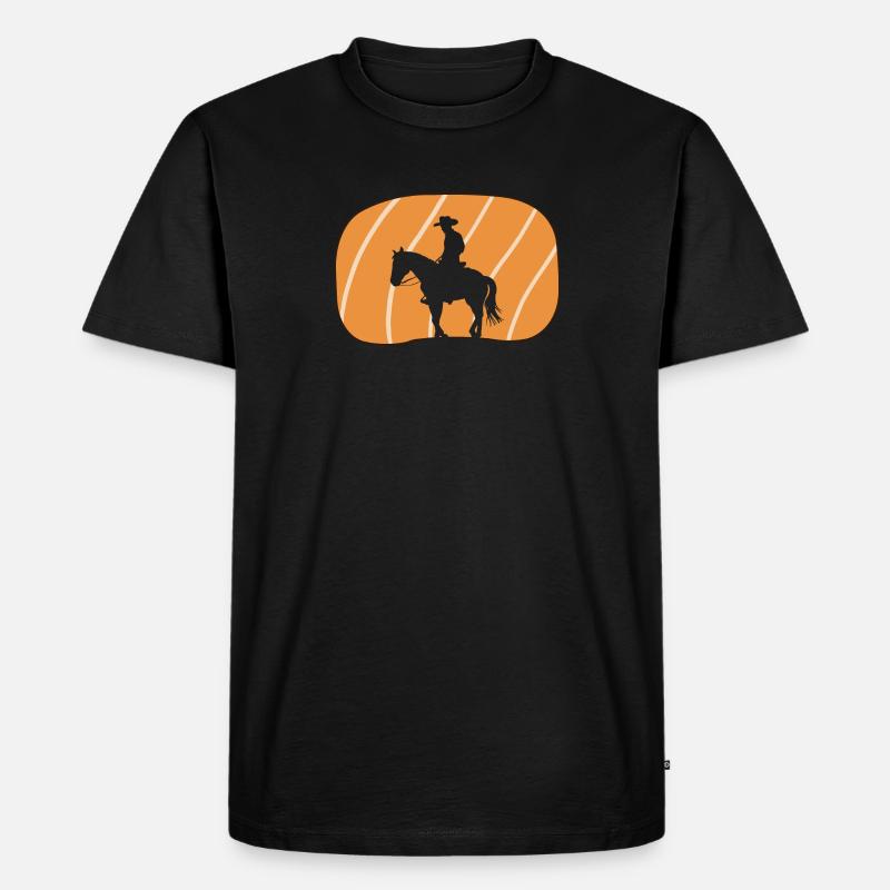 Cowboy Ranch - Männer Premium Bio T-Shirt - Schwarz