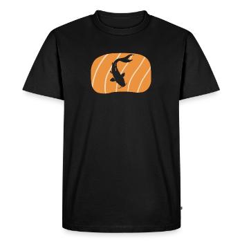 Poisson Koi - T-shirt Premium bio Homme - noir - Devant - Nico (187cm)