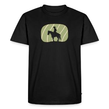 Selle de cow-boy - T-shirt Premium bio Homme - noir - Devant - Nico (187cm)