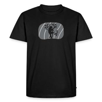Repos paresseux - T-shirt Premium bio Homme - noir - Devant - Nico (187cm)