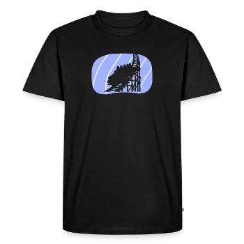 Montagnes russes, montagnes russes, Grande roue - T-shirt Premium bio Homme - noir - Devant - Nico (187cm)