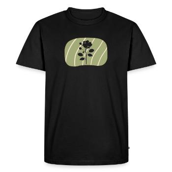 Fleuriste Fleuriste Flower Power - T-shirt Premium bio Homme - noir - Devant - Nico (187cm)