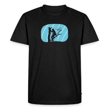 Matériel d’accrobranche - T-shirt Premium bio Homme - noir - Devant - Nico (187cm)