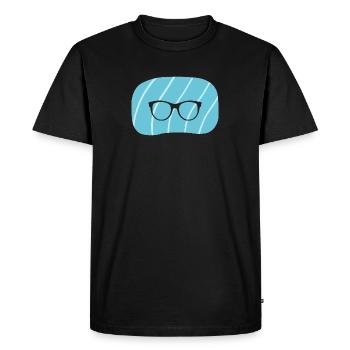 Lire, écrire, littérature, - T-shirt Premium bio Homme - noir - Devant - Nico (187cm)