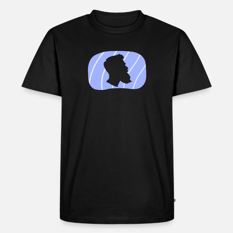 Schnurrbart Sir Bart - Männer Premium Bio T-Shirt - Schwarz