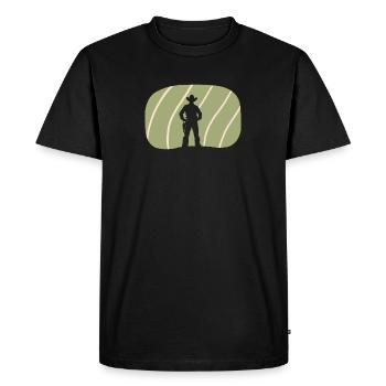 Selle Cowboy Rider - T-shirt Premium bio Homme - noir - Devant - Nico (187cm)