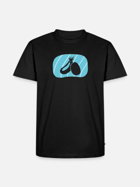 Vegan Tierschutz Speise - Männer Premium Bio T-Shirt - Schwarz