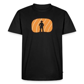 Selle Cowboy Sheriff - T-shirt Premium bio Homme - noir - Devant - Nico (187cm)