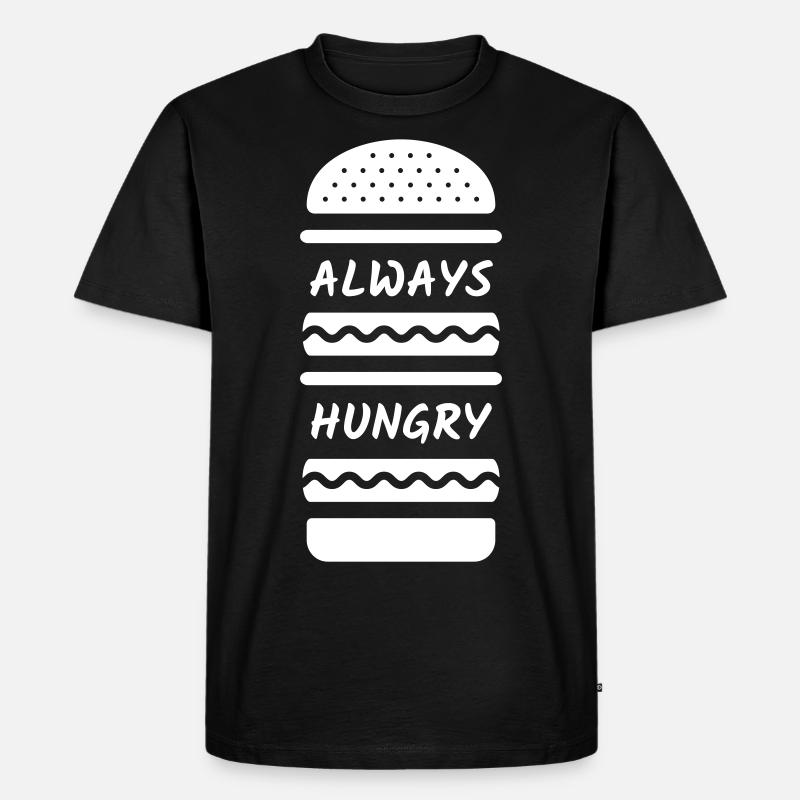 Typo Burger - Männer Premium Bio T-Shirt - Schwarz