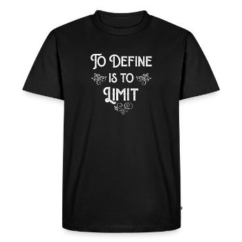 To Define Is To Limit | Oscar Wilde - Men's Premium Organic T-Shirt - black - Front - Nico (187cm)