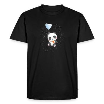 Panda polaire - T-shirt Premium bio Homme - noir - Devant - Nico (187cm)