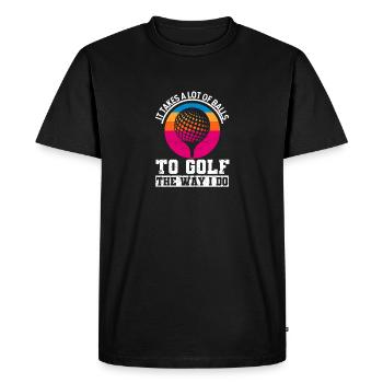 Golfeurs Vous avez besoin de beaucoup de balles pour obtenir comme ça - T-shirt Premium bio Homme - noir - Devant - Nico (187cm)