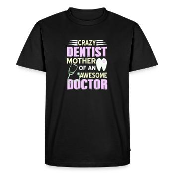 Dentiste fou Mère d’un thé de dentiste génial - T-shirt Premium bio Homme - noir - Devant - Nico (187cm)
