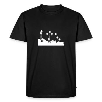 Palmiers - T-shirt Premium bio Homme - noir - Devant - Nico (187cm)