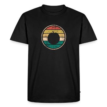 Apricot Fruit Lover Retro Veggie Diet Idée cadeau - T-shirt Premium bio Homme - noir - Devant - Nico (187cm)
