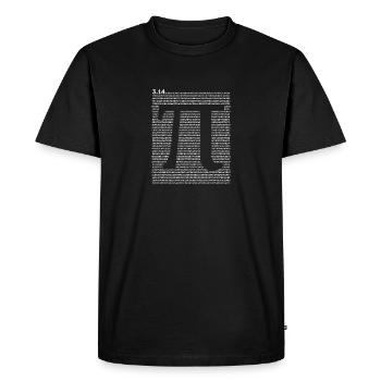 Math Mathematics Pi Day Cool Teacher Algebra Funny - Men's Premium Organic T-Shirt - black - Front - Nico (187cm)
