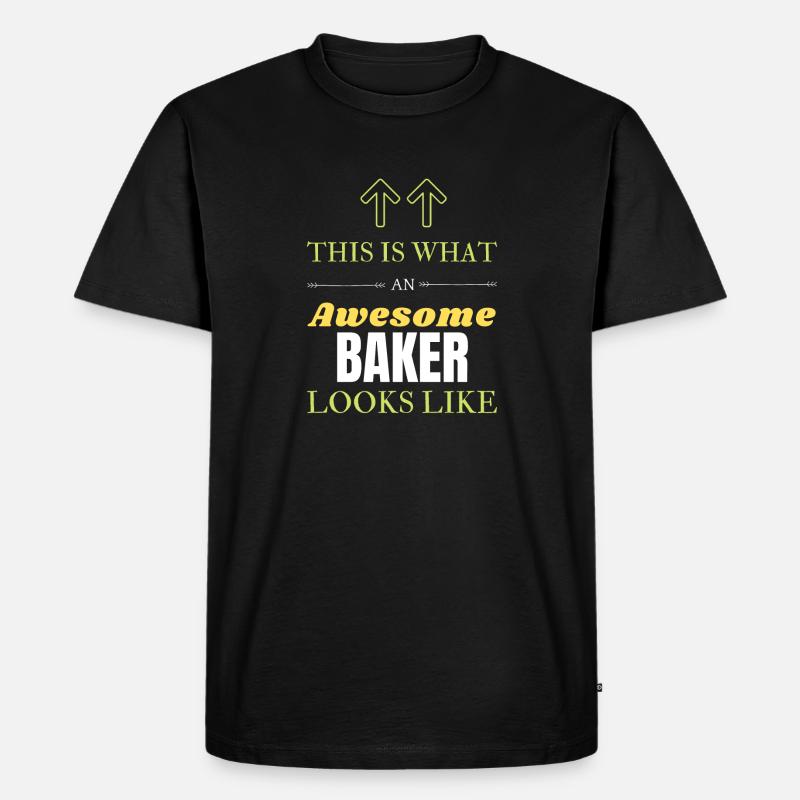 Bäcker - Männer Premium Bio T-Shirt - Schwarz