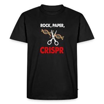 Crispr Rock Paper Crispr Geneticist Biologist - Men's Premium Organic T-Shirt - black - Front - Nico (187cm)