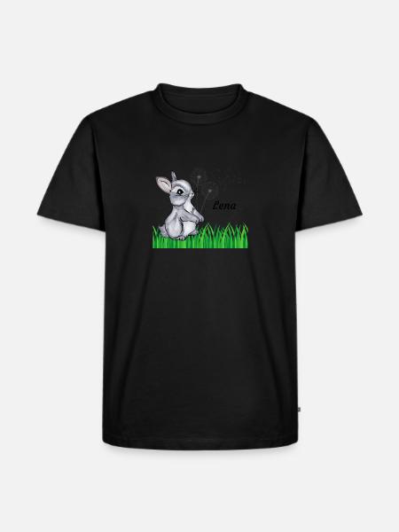 Rabbit Name Gift Lena - Men's Premium Organic T-Shirt - black