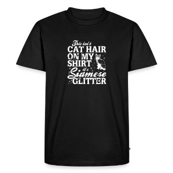 This Isn't Cat Hair On My Shirt Funny T-Shirt - Men's Premium Organic T-Shirt - black - Front - Nico (187cm)