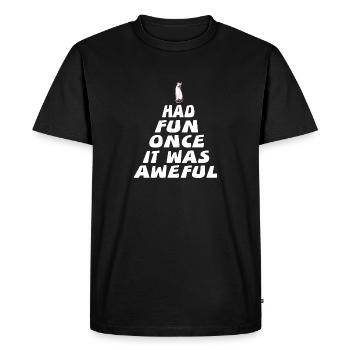 I Had Fun Once It Was Aweful Funny Cat Lover - Men's Premium Organic T-Shirt - black - Front - Nico (187cm)