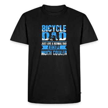 Bicycle Dad Just Like A Normal Dad Funny Tee - Men's Premium Organic T-Shirt - black - Front - Nico (187cm)