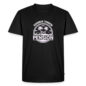 Goodbye Tension Hello Pension Funny Retirement - Men's Premium Organic T-Shirt - black - Front - Nico (187cm)