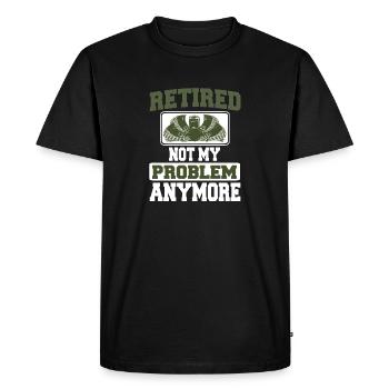 Pas mon problème Plus De T-shirt de retraite Présent - T-shirt Premium bio Homme - noir - Devant - Nico (187cm)