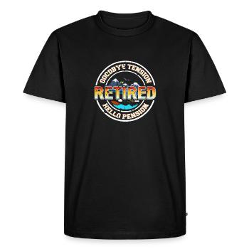 Goodbye Tension Hello Pension Retirement Outfit - Men's Premium Organic T-Shirt - black - Front - Nico (187cm)