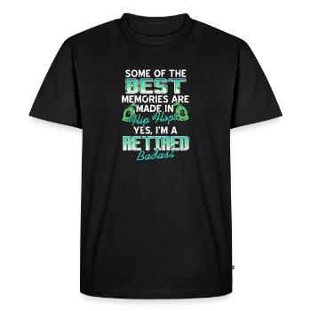 Les meilleurs souvenirs sont faits dans le thé Flip Flops - T-shirt Premium bio Homme - noir - Devant - Nico (187cm)