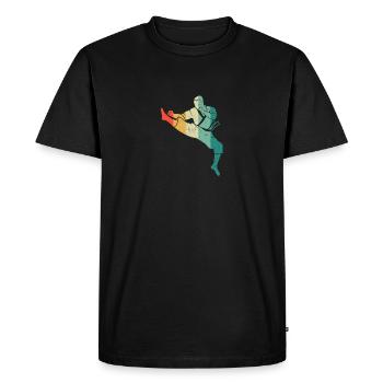 Ceinture de Karaté Silhouette Entraîneur d’Arts Martiaux Fan - T-shirt Premium bio Homme - noir - Devant - Nico (187cm)