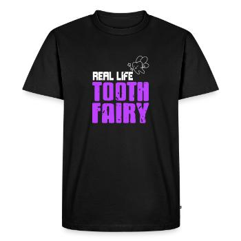 Vraie vie Tooth Fairy Awesome Dentist T-Shirt - T-shirt Premium bio Homme - noir - Devant - Nico (187cm)