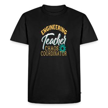 Vintage Engineering Teacher Chaos Coordinator - Men's Premium Organic T-Shirt - black - Front - Nico (187cm)