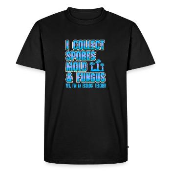 Je collectionne les spores Moisissure & Champignon eglise Professeur d’écologie - T-shirt Premium bio Homme - noir - Devant - Nico (187cm)